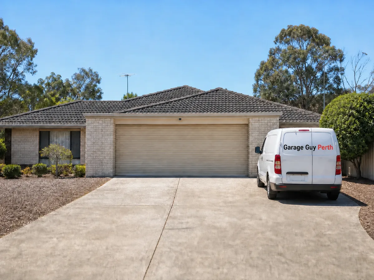 Garage door service on a residential street in Willetton, Perth WA
